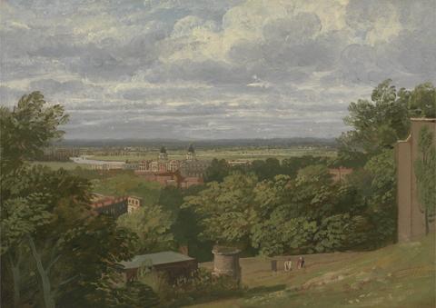 Thomas Christopher Hofland Greenwich Hospital from the Observatory with a Distant View of London
