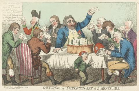 Isaac Cruikshank Drawing for Twelfth-Cake at St. Annes Hill!!