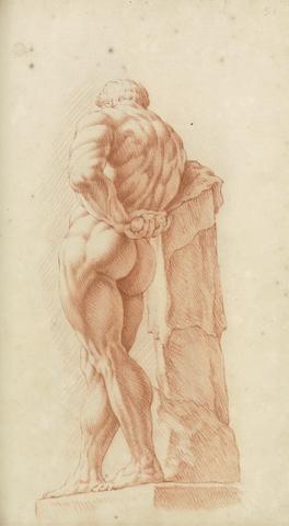 Hamlet Winstanley Study of Classical Statue of Hercules, October 6, 1717