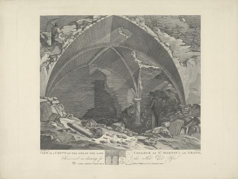unknown artist View of a Crypt on the Site of the Late College of St. Martin's le Grand
