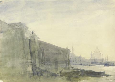 John William Inchbold The Thames, Early Morning, Towards St. Paul's
