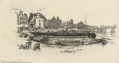 Sir Francis Seymour Haden Whistler's House at Old Chelsea
