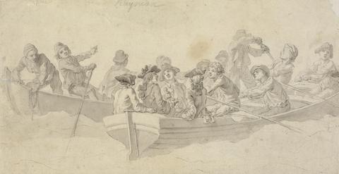 Francis Hayman Figures in Boats