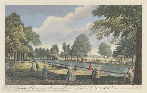 William Henry Toms Veue de St. James's Park pris de Rosamond's Pond