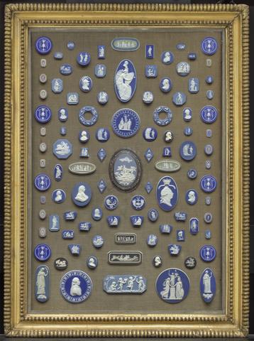 Josiah Wedgwood Collection of 105 Wedgewood Plaques (in one frame)