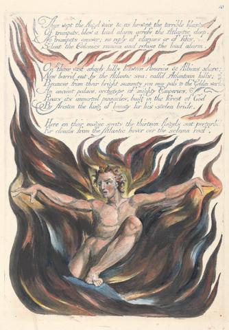 William Blake America. A Prophecy, Plate 12, "Thus Wept the Angel Voice...."