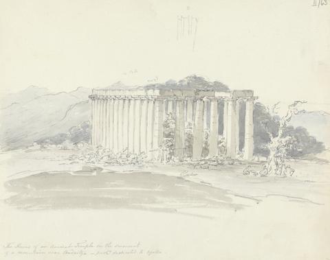 Sir Robert Smirke the younger The Ruins of an Ancient Temple on the Summit of a Mountain Near Andritza