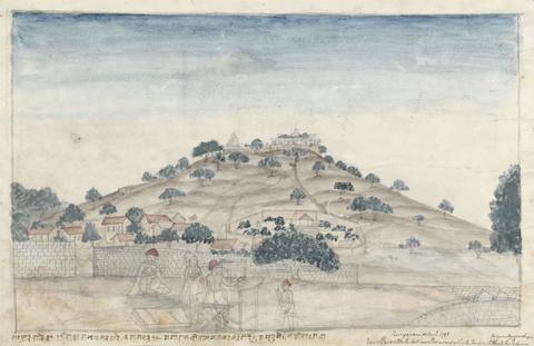 Gangaram Chintaman Tambat View of Parbati, a Hill near Poona Occupied by Temples Frequented by the Peshwa