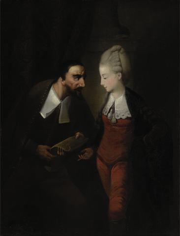Edward Alcock Portia and Shylock, from Shakespeare's "The Merchant of Venice", IV, i