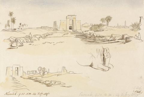 Edward Lear Karnak, 9:30 am, 24 February 1867 (546)