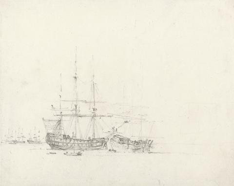 John Constable Two Ships at Anchor