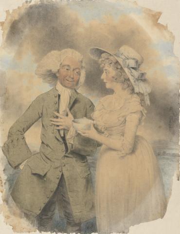 John Downman John Edwin and Mrs. Mary Wells as Lingo and Cowslip in "The Agreeable Surprise"