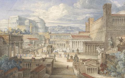Joseph Michael Gandy A Scene in Ancient Rome: A Setting for Titus Andronicus, I, ii