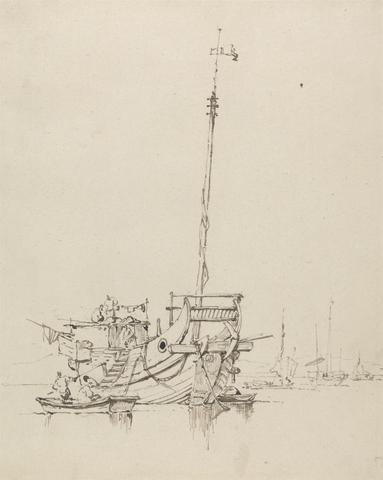 George Chinnery A Chinese Junk