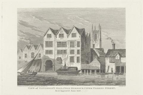 Bartholomew Howlett View of Watermans Hall, Cold Harbour, Upper Thames Street