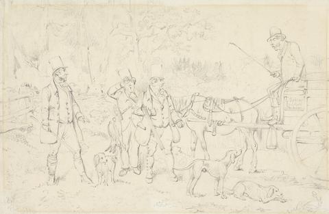 Henry Thomas Alken "Sporting Anecdotes:" Sketch for 'The Sporting Butcher'