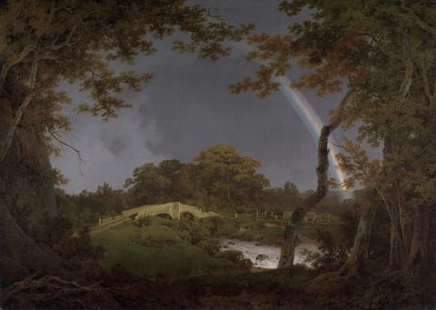 Joseph Wright of Derby Landscape with a Rainbow