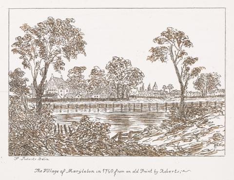 unknown artist The Village of Marylebon in 1740 from an Old Print by Roberts