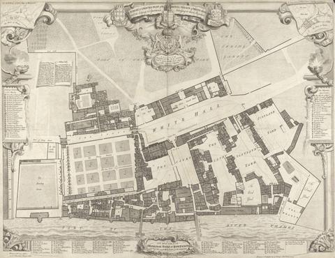 George Vertue A Survey & Ground Plot of the Royal Palace at Whitehall