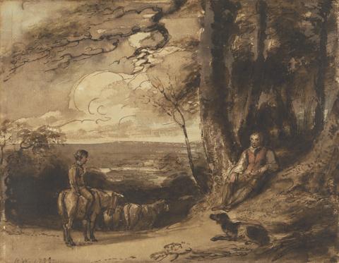Richard Westall Conversation on a Country Road