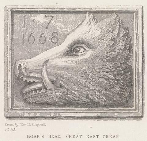 unknown artist `Bear's Head', Great East Cheap