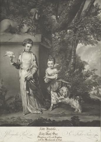 Edward Fisher Lady Amabel and Lady Mary, Daughters of Lord Royston and the Marchioness of Grey