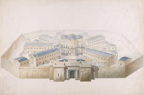 Sir Jeffry Wyatville A Design for a Prison: Aerial Perspective
