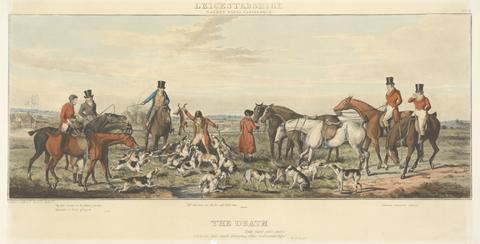 Fox Hunting [set of four]: Leicestershire 'Gaudet Equis Canisbusque'. No. 4. The Death ...