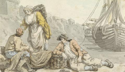 Francis Wheatley Fisherfolk with Baskets and Nets