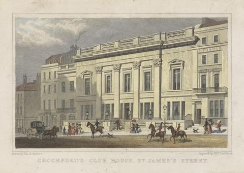 William Tombleson Crockford's Club House, St. James's Street
