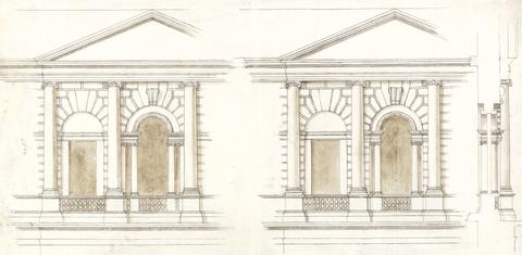 William Kent The Treasury, Whitehall, London: Alternate Elevations of the Facade