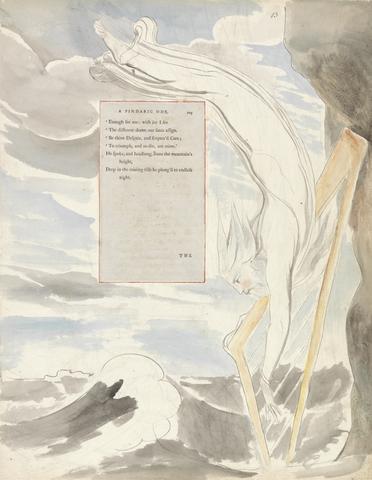 William Blake The Poems of Thomas Gray, Design 65, "The Bard."