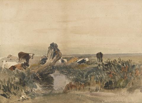 Peter DeWint Cattle by a Stream