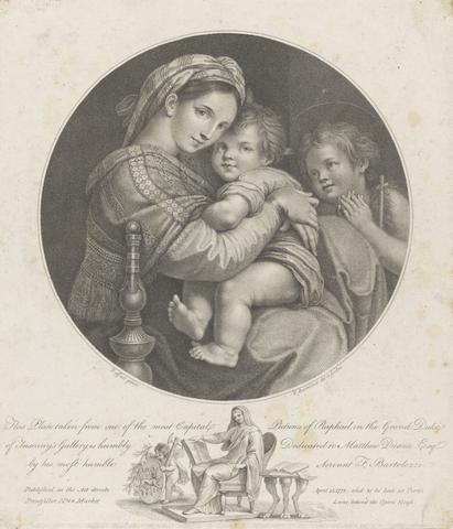 Francesco Bartolozzi RA Virgin and Child and John the Baptist