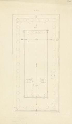 Sir Robert Smirke the younger Architectural Drawing of a Temple
