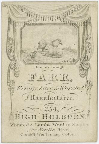 Walkinshaw, A., engraver. Farr, fringe lace & worsted manufacturer :