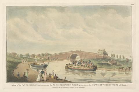 unknown artist A View of the First Bridge at Paddington, and the Accomodation Barge going down the Grand Junction to Uxbridge