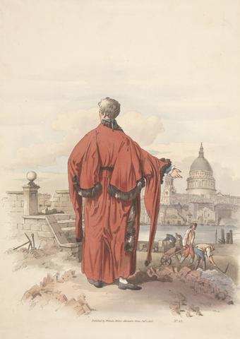 unknown artist View of St. Pauls across the River with Gowned Figure in Foreground