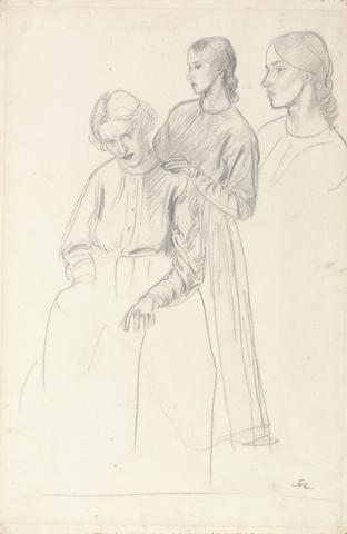Augustus Edwin John Study for a Portrait of Two Women