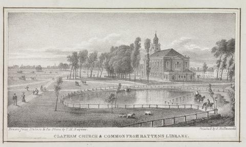 Thomas Mann Baynes Clapham Church and Common from Baltens Library
