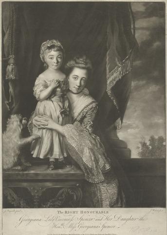 James Watson Margaret Georgiana Spencer, (née Poyntz), Countess Spencer, and Her Daughter, Georgiana Cavendish, (née Spencer), Duchess of Devonshire
