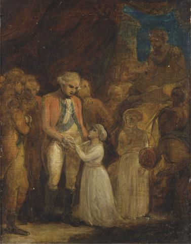 Robert Smirke The Two Sons of Tipu Sahib, Sultan of Mysore, Being Handed over as Hostages to General Cornwallis