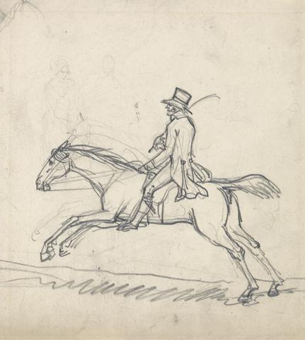 Benjamin West Rider Galloping to Left