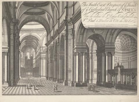unknown artist The South East Prospect of the Inside of ye Cathedral Church of St. Paul's