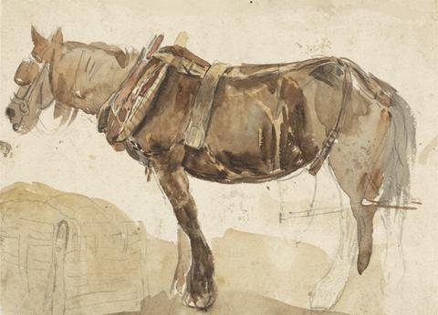 Thomas Sidney Cooper A Horse in Harness Seen From the Near Side