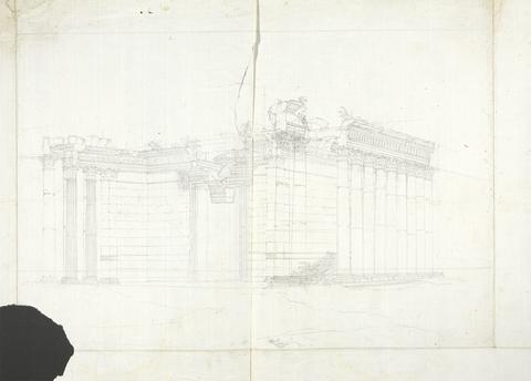 James Bruce No. 8 Sketch of Temple remains at Baalbec or Palmyra