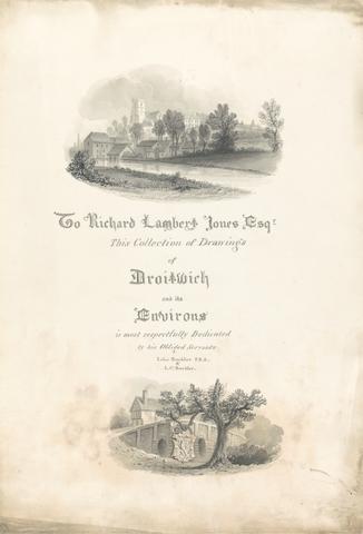 John Buckler FSA Title page for: Drawings of Droitwich and its Environs
