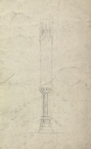 Augustus Welby Northmore Pugin Design for a Gothic Candlestick