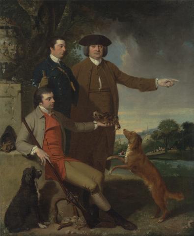 John Hamilton Mortimer Self-Portrait with His Father and His Brother