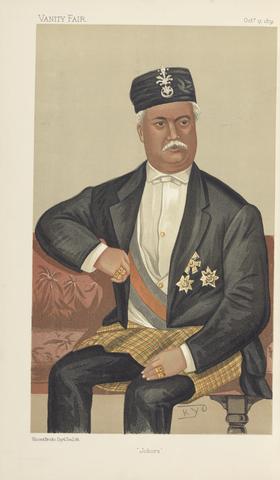 Vanity Fair: Royalty; 'Johore', H.H. Tunkoo Abubeker Bin Ibrahim, Sultan of Johore, October 17, 1891